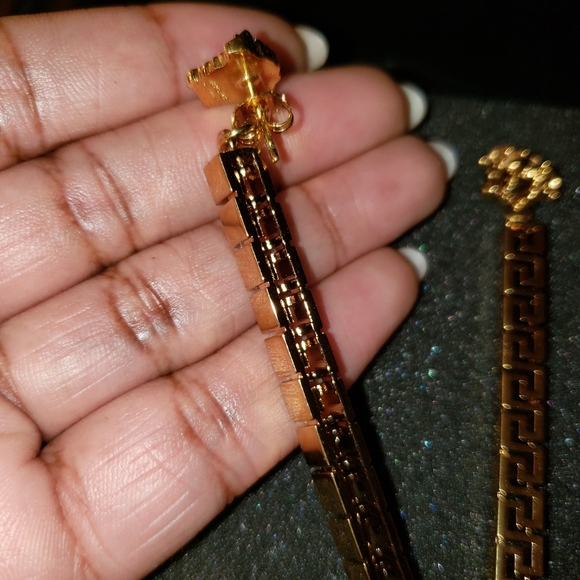 Authentic Gold Versace Earrings - Picture 3 of 5